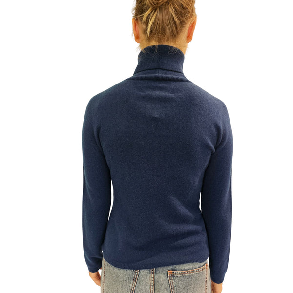 Vanisé, Rollkragen Pullover in Kobaltblau