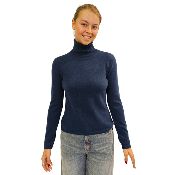 Vanisé, Rollkragen Pullover in Kobaltblau