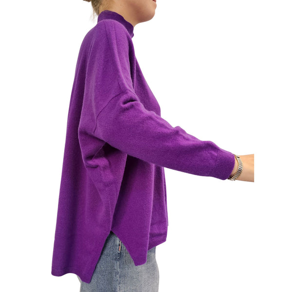 Vanisé, weiter Rollkragenpulli in Violett