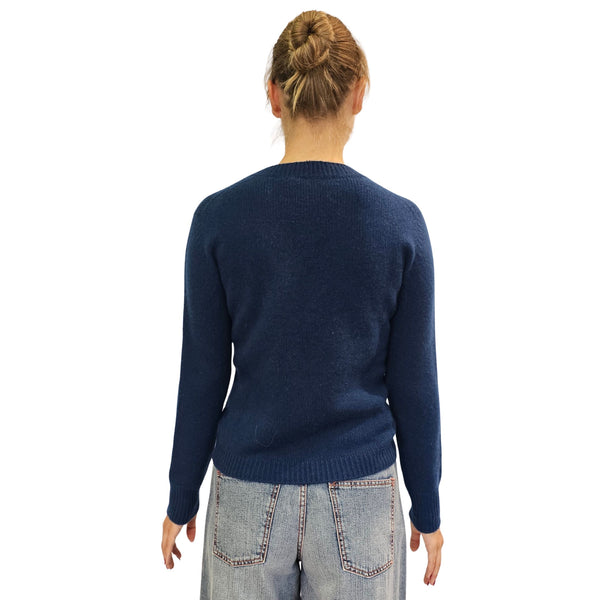 Vanisé, Pullover mit V-Ausschnitt in Kobaltblau