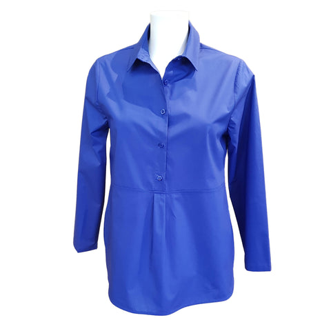 Vicario Cinque, Baumwollbluse in Electricblue