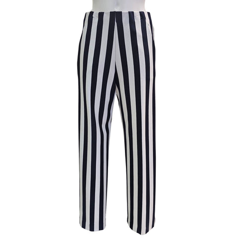 Vicario Cinque, CROZE, gestreifte Hose in Navy
