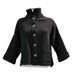 Vicario Cinque, Musc, Jacke mit Stehkragen in Schwarz