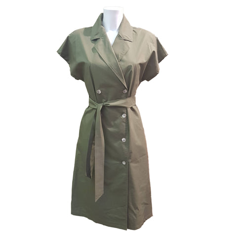 Vicario Cinque, Hemdblusenkleid in Olivgrün