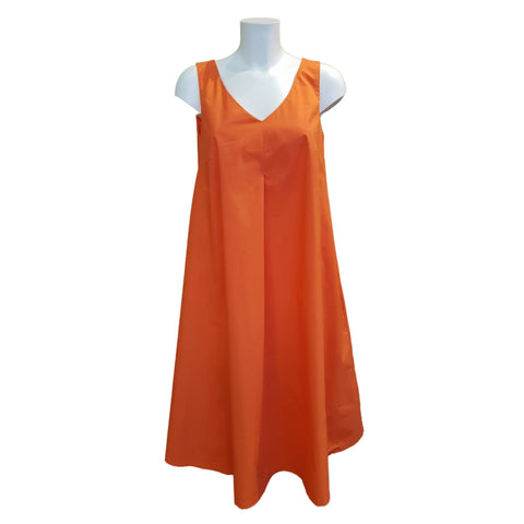Vicario Cinque, luftiges A-Linie-Kleid in Orange