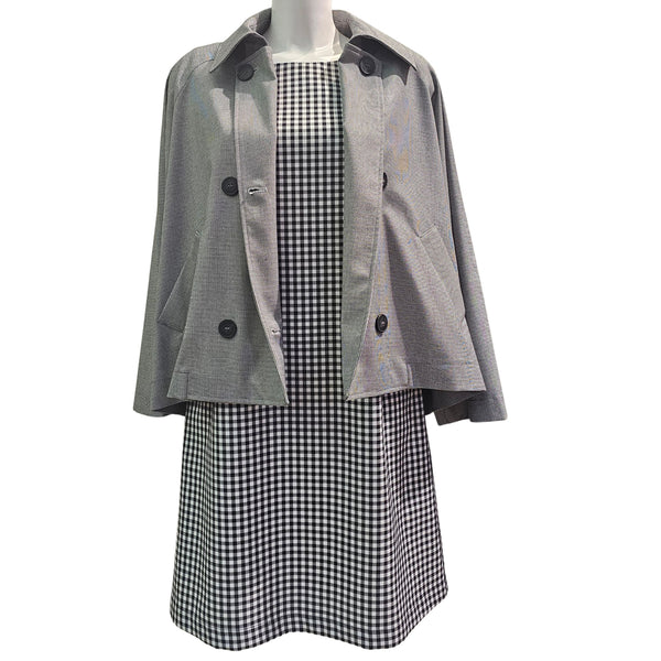 Vicario Cinque, Etuikleid ADORINA in Schwarz/Weiß