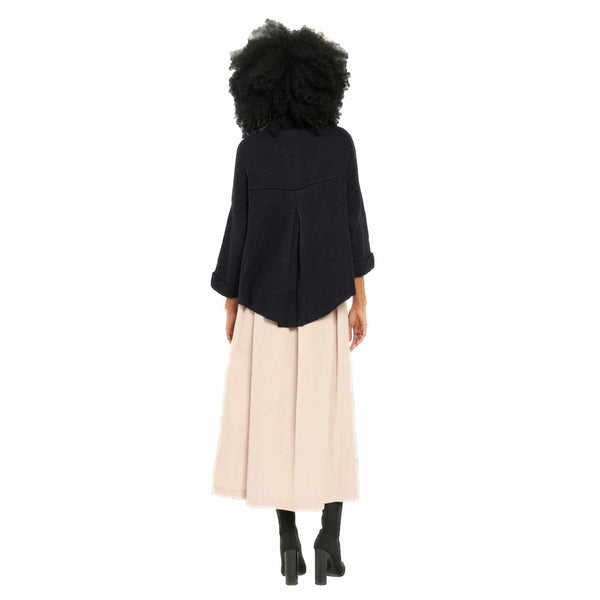 Vicario Cinque, Musc, Jacke mit Stehkragen in Schwarz