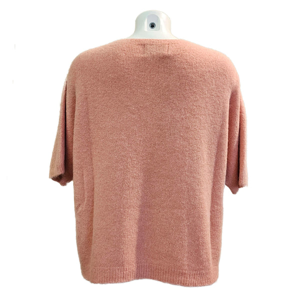 Vicario Cinque, MIELE, Kurzarmpullover in Altrosa
