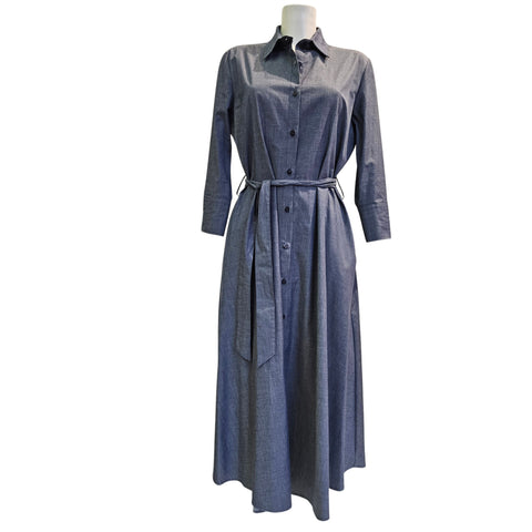 Vicario Cinque, ARPA, Hemdblusenkleid in Jeansblau