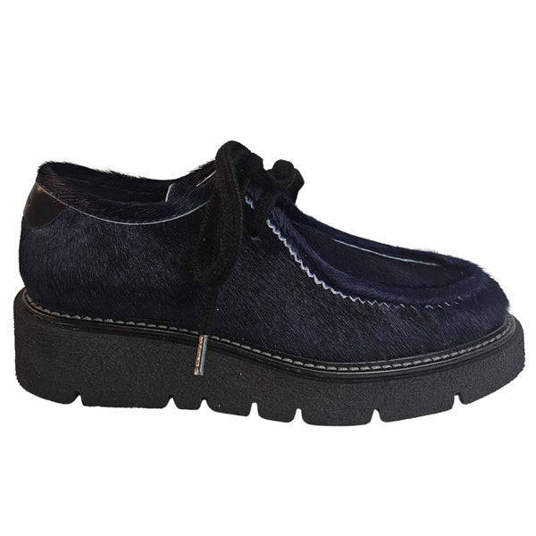 Weekend, Fell-Schnürschuh in Tintenblau