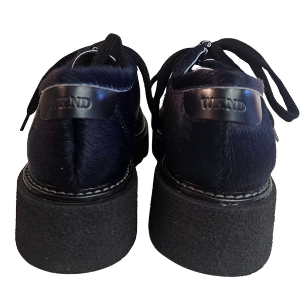 Weekend, Fell-Schnürschuh in Tintenblau