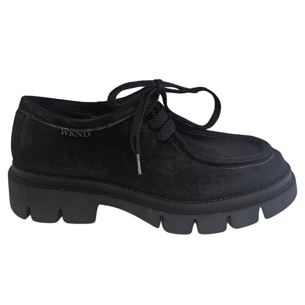 Weekend, Fell-Schnürschuh in Schwarz