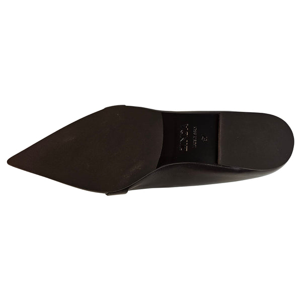 Zinda, spitzer Slipper in Dunkelbraun