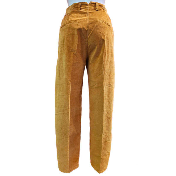 European Culture, Highwaist Hose, Karottenform in Currygelb
