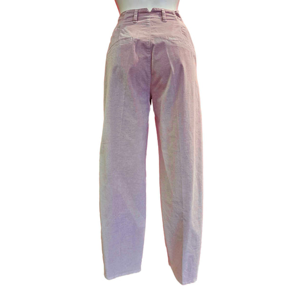 European Culture, Highwaist Hose, Karottenform in hellem Mauve
