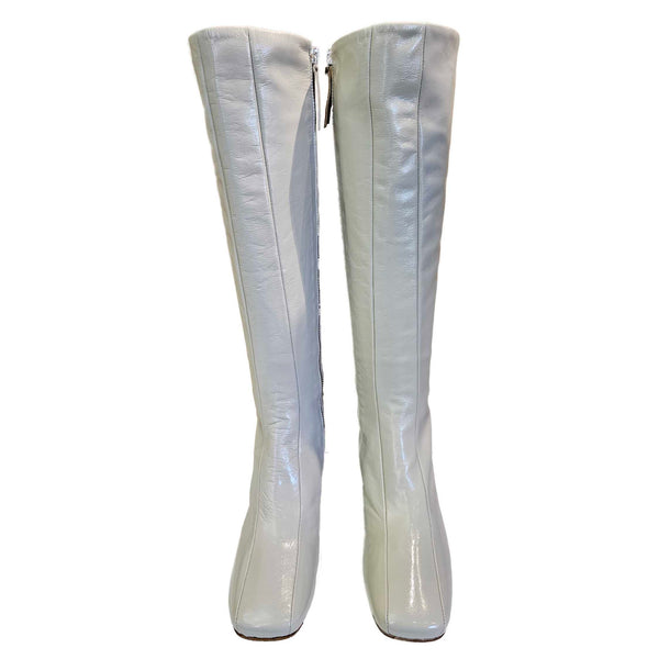 Halmanera, Langschaftstiefel in Creme