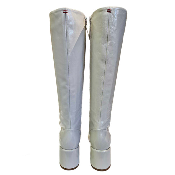 Halmanera, Langschaftstiefel in Creme