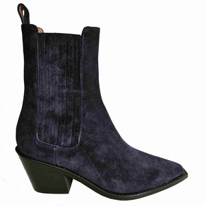 Lola Cruz, spitze Stiefelette in Dunkelblau