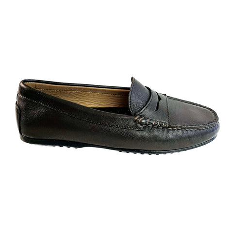 Milliways, Loafer in Dunkelbraun mit Noppensohle