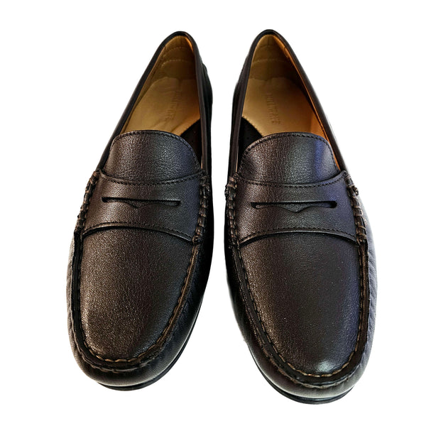 Milliways, Loafer in Dunkelbraun mit Noppensohle