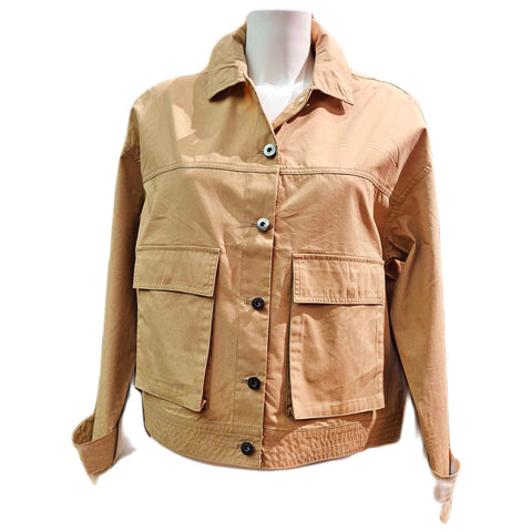 OOF Wear,beigefarbene Jacke im Jeansstil