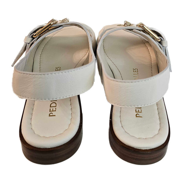 Pedro Miralles, flache Sandalette in Creme