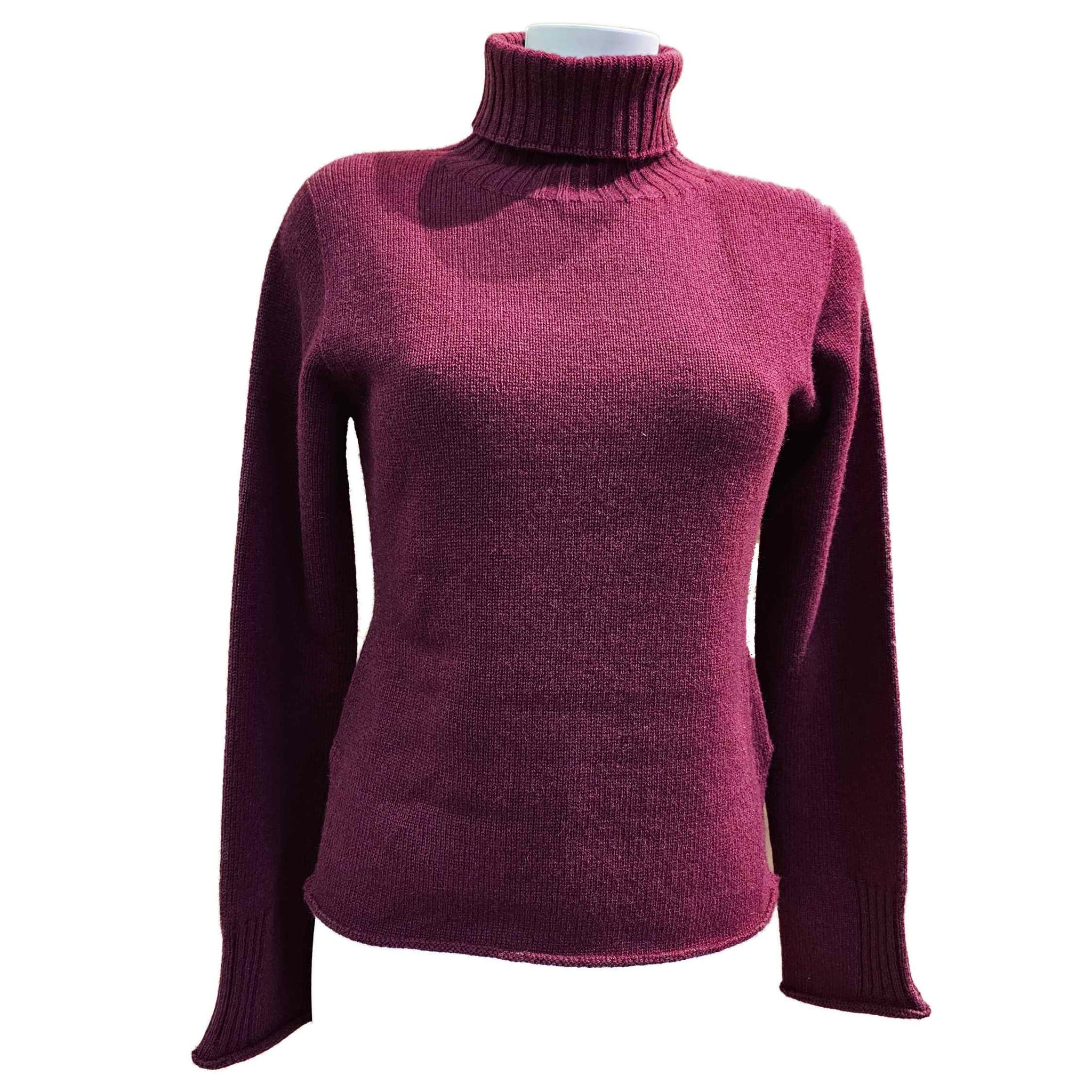 Vanisé, Rollkragenpullover in Bordeaux