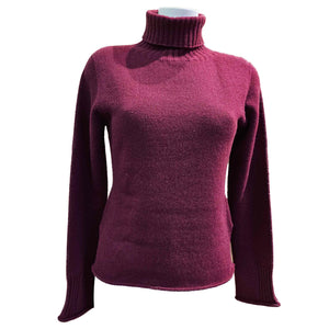 Vanisé, Rollkragenpullover in Bordeaux