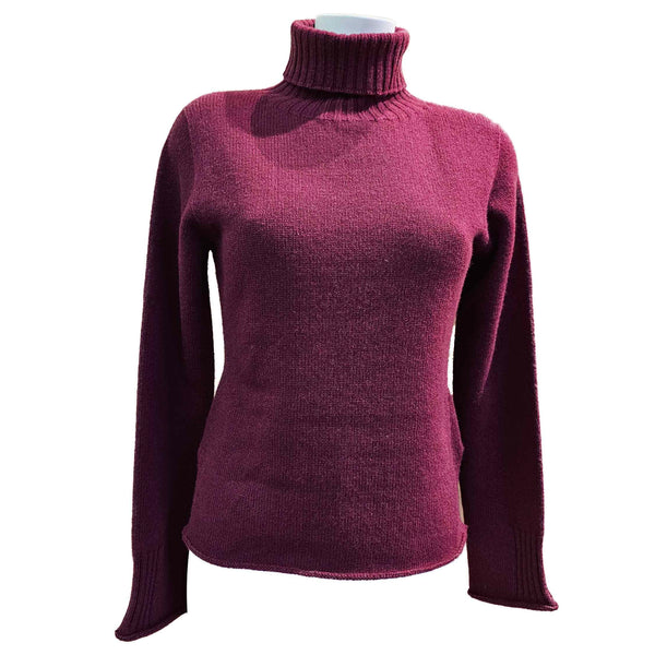 Vanisé, Rollkragenpullover in Bordeaux