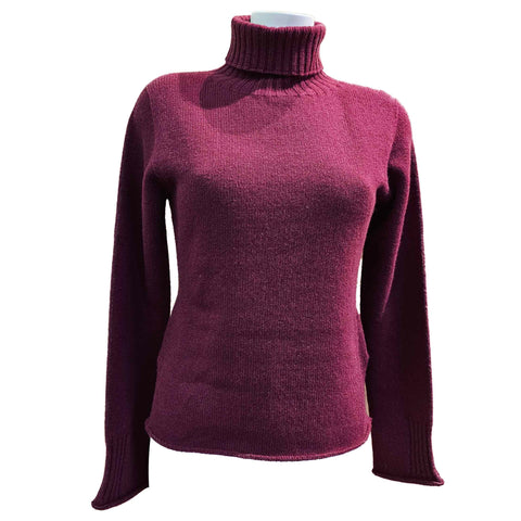 Vanisé, Rollkragenpullover in Bordeaux