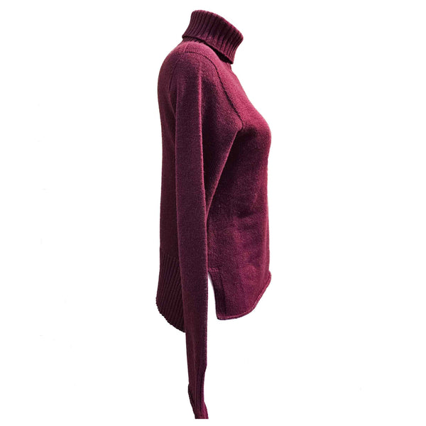 Vanisé, Rollkragenpullover in Bordeaux