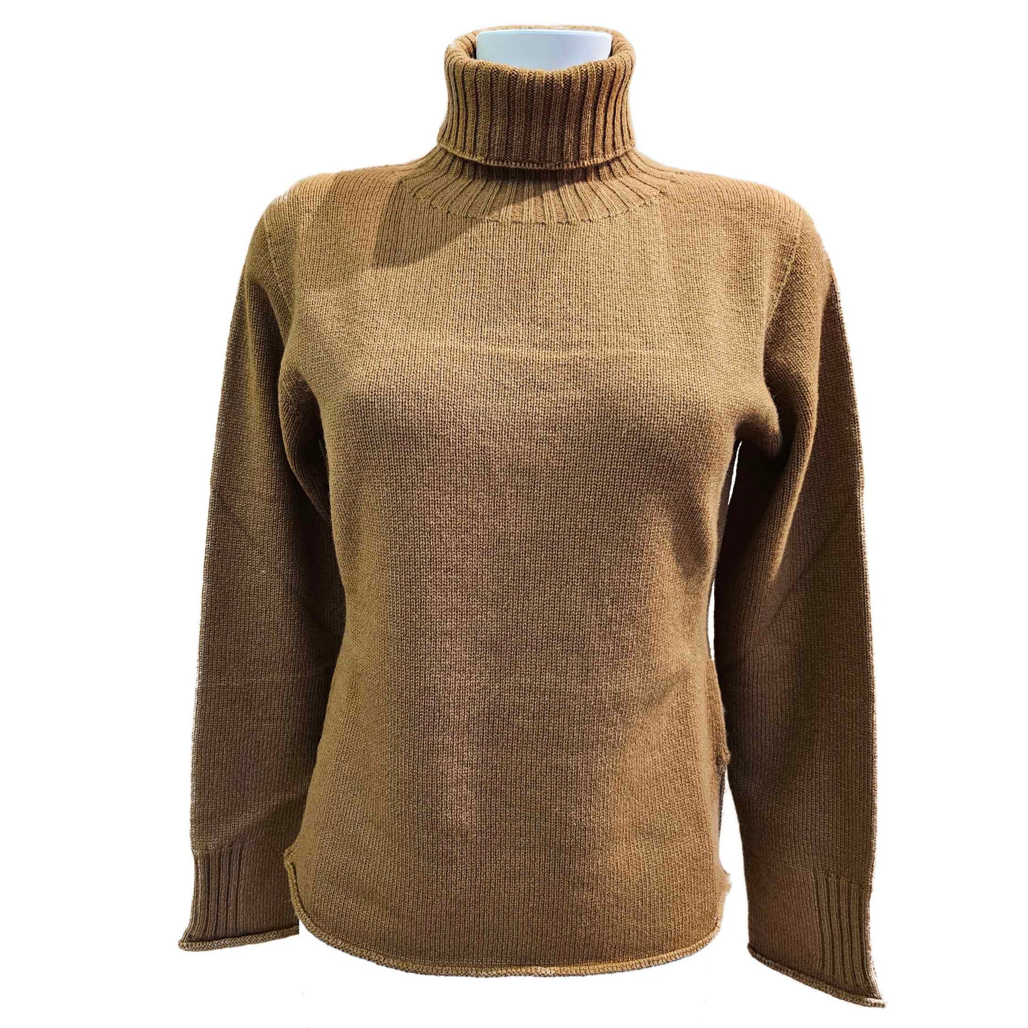 Vanisé, Rollkragenpullover in Cognacbraun