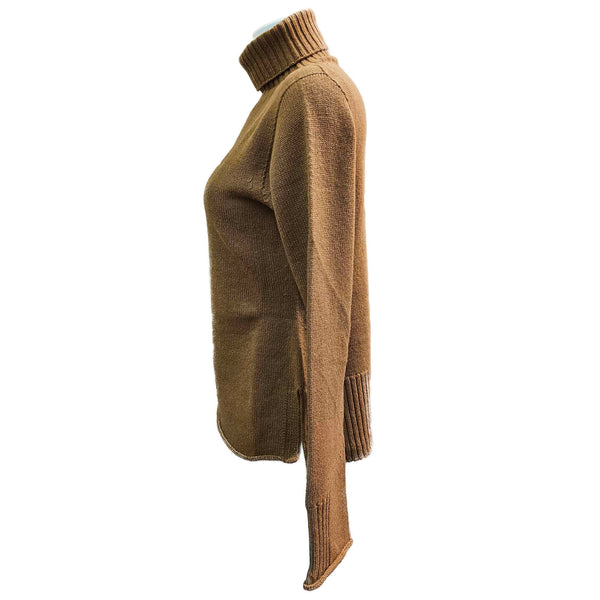 Vanisé, Rollkragenpullover in Cognacbraun