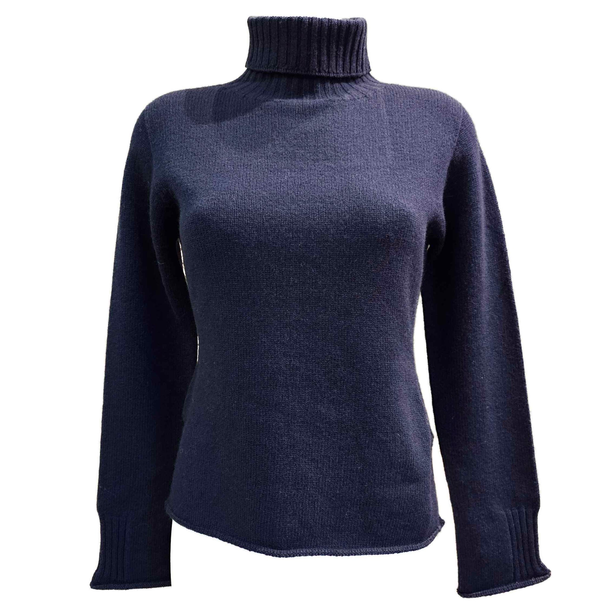Vanisé, Rollkragenpullover in Dunkelblau