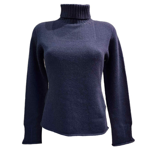 Vanisé, Rollkragenpullover in Dunkelblau