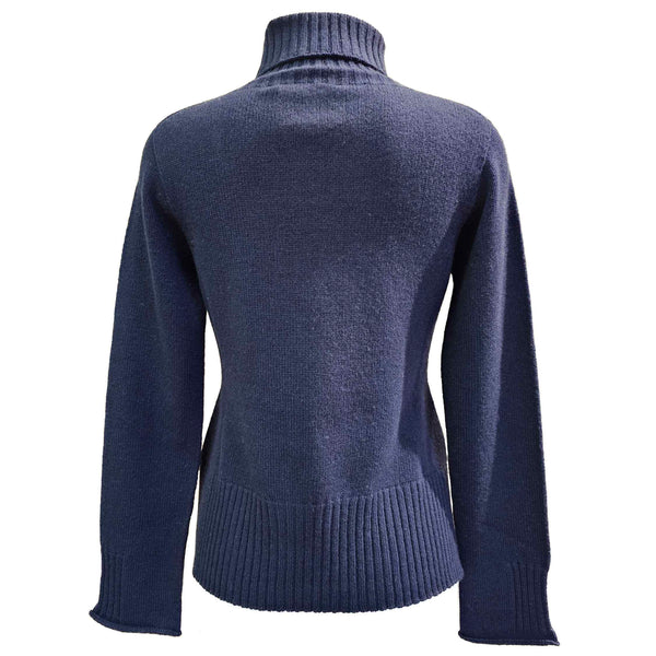Vanisé, Rollkragenpullover in Dunkelblau