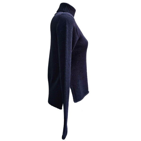 Vanisé, Rollkragenpullover in Dunkelblau