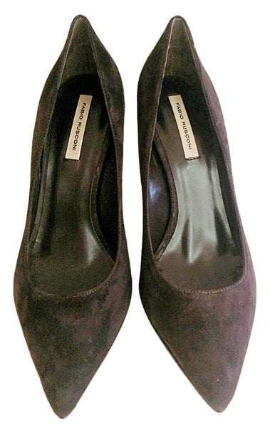 Fabio Rusconi, Nataly, Pumps aus Wildleder in Aubergine