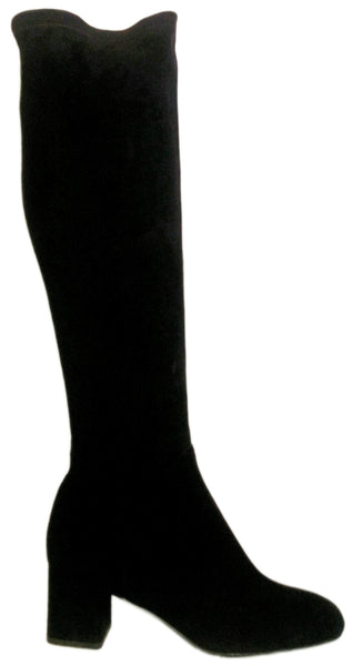 Gior M, schwarzer Stretch-Wildleder-Stiefel
