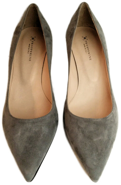 Prosperine, Wildleder-Pumps in Grau