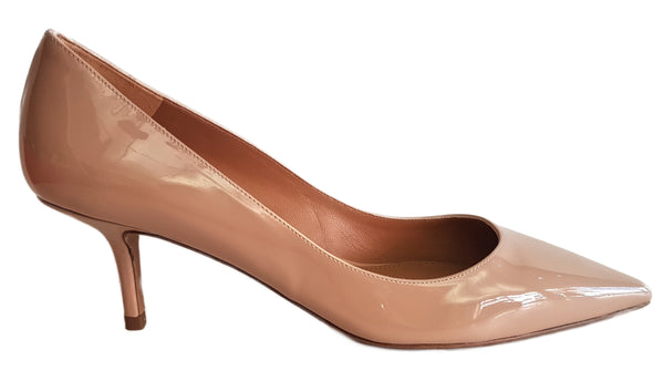 Pura Lopez, Pumps aus nudefarbenem Lackleder