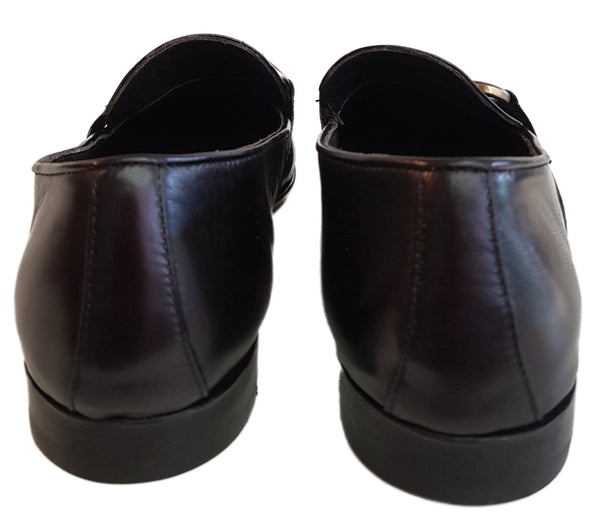 Mara Bini, Loafer in Schwarz mit Lasche und Zierschnalle