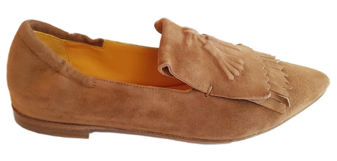 Mara Bini, cognacfarbener Loafer im Mokassin-Style