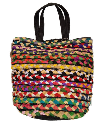 Unmade Copenhagen, Sommertasche aus bunten Stoffbändern