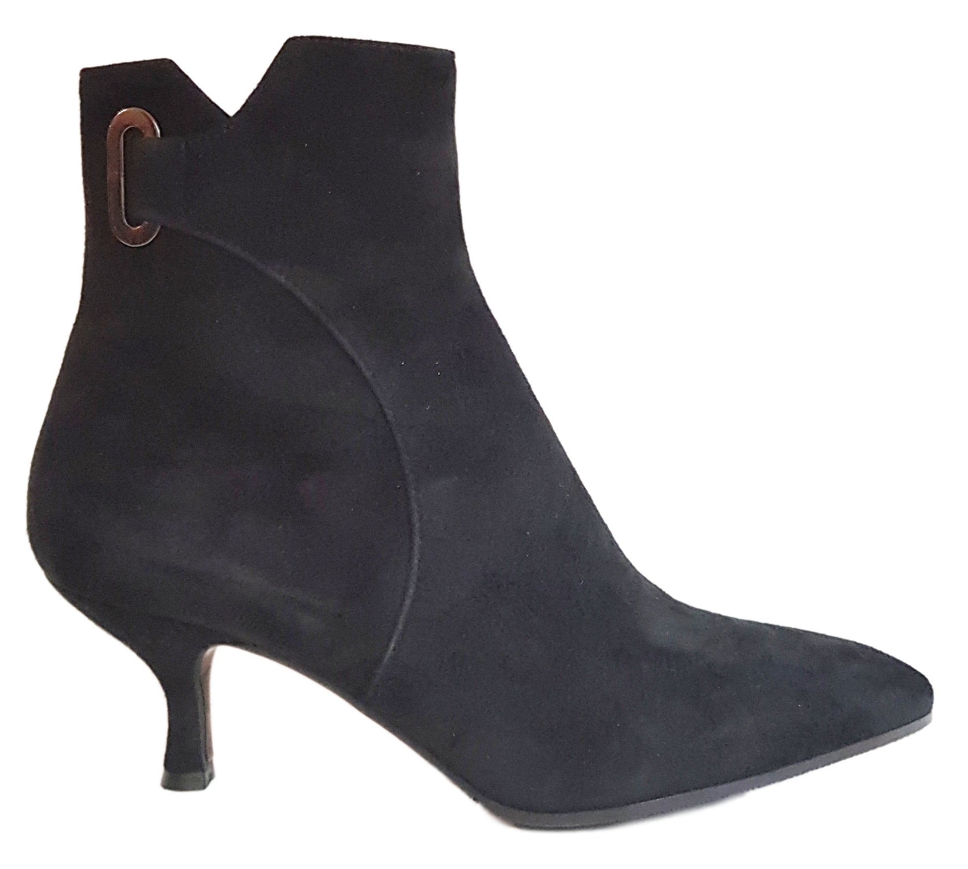 Gior M , schwarze Stiefelette mit Kittenheal 