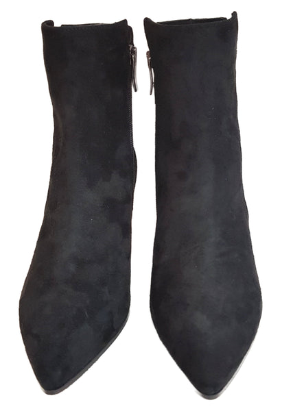 Gior M., spitze Wildleder-Stiefelette in Schwarz