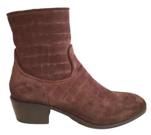 Ghost, braune Stiefelette aus Veloursleder