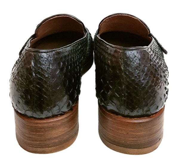 Cordwainer, rahmengenähter Loafer in Flaschengrün