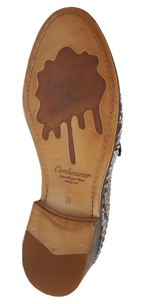 Cordwainer, naturfarbener Loafer rahmengenäht