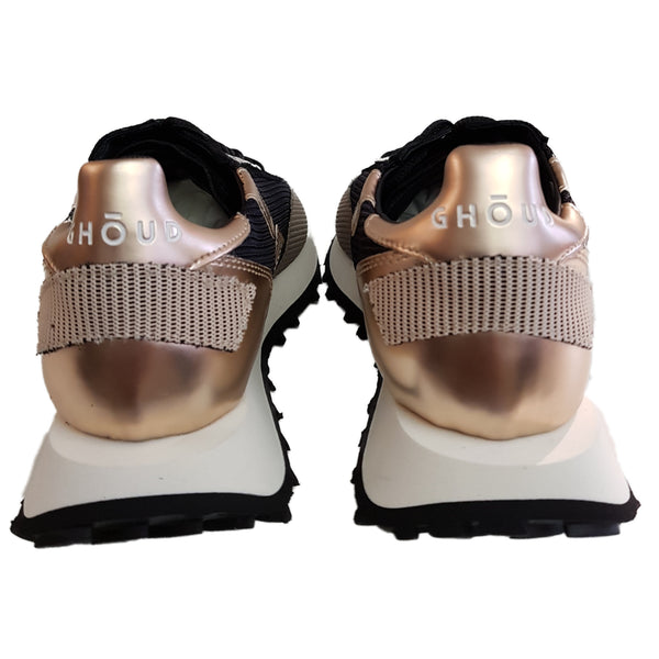 Ghōud, Sneaker in Schwarz-Rosé-Metallic-Oliv